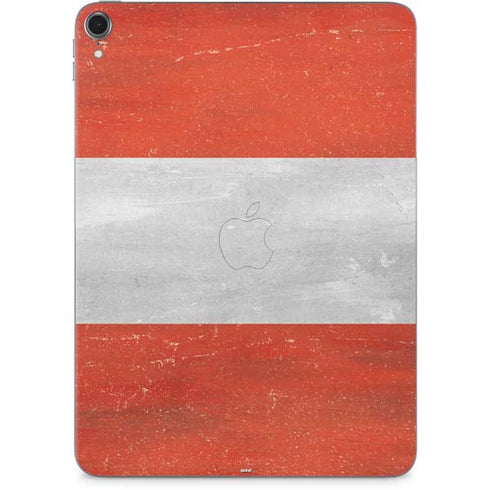Distressed Austria Flag Apple iPad Pro Skin